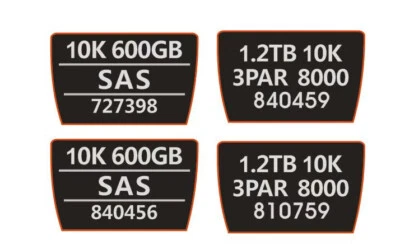 10PCS hp 710386-001 3PAR 727398/840459/840456Tray Caddy Adhesive Stickers Labels - Image 1 of 4