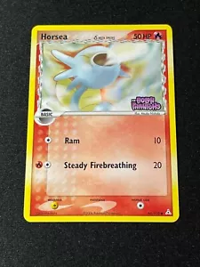 Pokemon Ex Holon Phantoms Horsea Reverse Holo 66/110 - Near Mint Condition - Foto 1 di 2