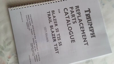 TRIUMPH T25 BLAZER SS TRAIL BLAZER 1971 PARTS CATALOGUE REPRODUCED - Image 1 of 4