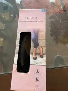 Serra Ladies Black Size 8 Memory Foam Slip-Ons Flexible Outsole - Picture 1 of 7