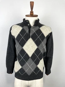 Andrea Fenzi 100% Lambswool Supergeelong Vintage Print Knit Sweater Sz 50 - Picture 1 of 20