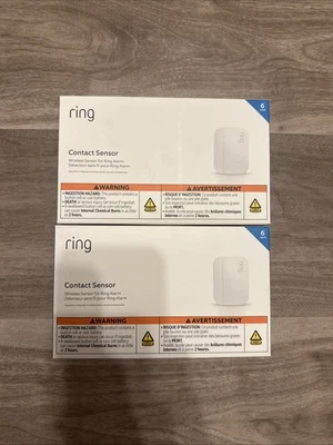 Ring Alarm Contact Sensor Wireless 2nd Gen 2 Boxes 6-Pack White BRAND - Image 1 of 3