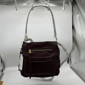 Aimee Kestenberg Leather Shoulder Bag with Crossbody Strap True Plum - Picture 1 of 19