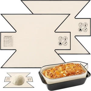 2 Stück Silikon Brot Laib Form Liner, Extra Dicke Silikon Backmatte für Dutch O - Bild 1 von 12