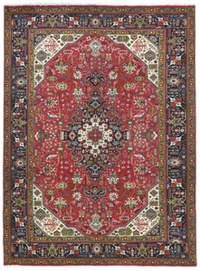 Vintage Handmade Red Oriental Rug Classic Floral Living Room Wool Carpet 7X10 ft - Picture 1 of 11
