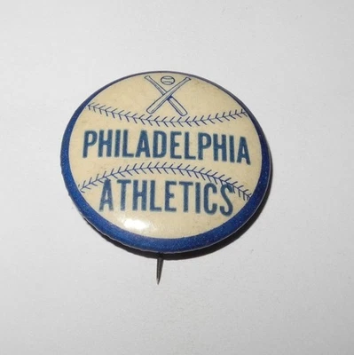 Botón prendedor recuerdo estadio murciélagos cruzados atletismo de béisbol de la década de 1940 Foto 1 de 2