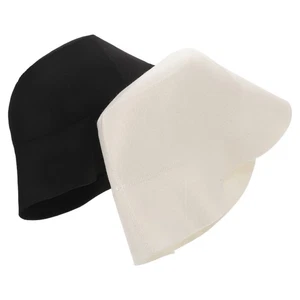 Cappello sauna in feltro 2 pezzi - berretto sauna lana - berretto isolato assorbente acqua cappello secchiello - Foto 1 di 12