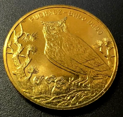 POLaND - 2 Zlote 2005 Eagle Owl (Bubo Bubo) - Third Polish Republic * UNC - Image 1 of 2