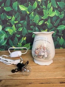 RARE Beatrix Potter Ceramic Wax Warmer Lamp - MIDAS Peter Rabbit Scene - Picture 1 of 17