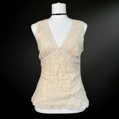 No Boundaries Womens Y2K Lace Babydoll Top Size L Angelcore Fairy Romantic - Image 1 of 4