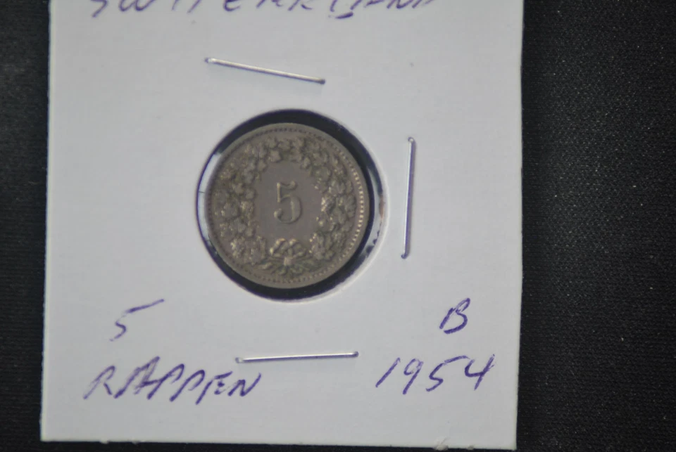Switzerland 5 Rappen 1954 We Combine Shipping - Image 1 of 2