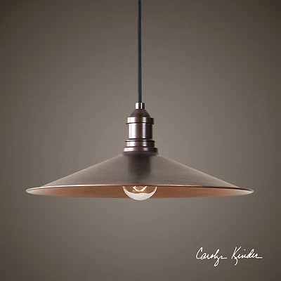 NEW AGED COPPER FINISH HANGING PENDANT LIGHT CHANDELIER UTTERMOST 22051 - Image 1 of 2