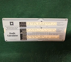 Per Pound Profit Margin Calculator '97 Grocery Produce Store CA Mushroom Council - Picture 1 of 8