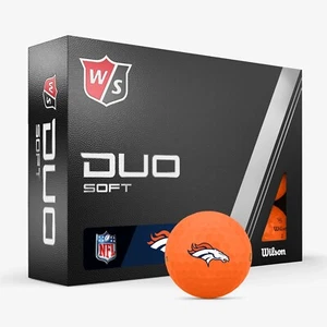 Wilson Staff 2023 Duo Soft NFL Golf Balls - Denver Broncos - Matte Orange - Picture 1 of 1