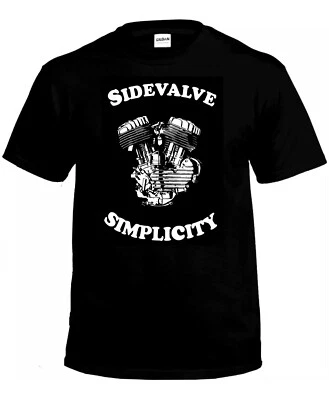 SIDEVALVE Harley Davidson ESTILO VINTAGE Flathead 45 ULH UL motocicleta camiseta k Foto 1 de 4