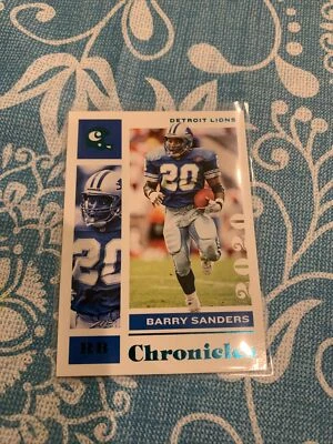 BARRY SANDERS 2020 Panini Chronicles Base Chronicles Teal #33 Lions - Image 1 of 2