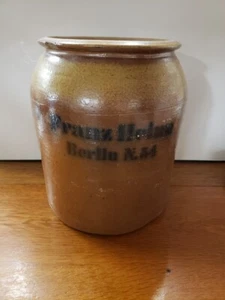 Vaso de gres alemán N-54 Franz Heinn Berlín de principios de la década de 1940 de la Segunda Guerra Mundial - Imagen 1 de 13