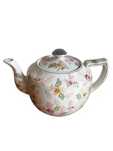 VINTAGE MIKORI WARE TEAPOT HAND-PAINTED FLORAL CHINTZ PATTERN 1950S JAPAN - Picture 1 of 12