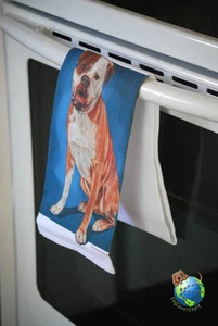 American Bulldog Kitchen Hand Towel - Picture 1 of 2