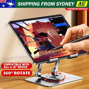 Universal Tab Mount Tablet Stand Phone Holder Desk Table For iPhone iPad Samsung - Picture 1 of 10