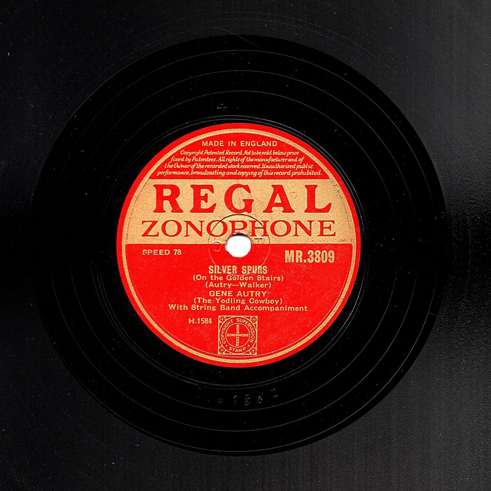 GENE AUTRY 78 ESPUELAS DE PLATA / ALGÚN DÍA QUERRÁS QUE TE QUIERA R.Z. MR3809 E Foto 1 de 2
