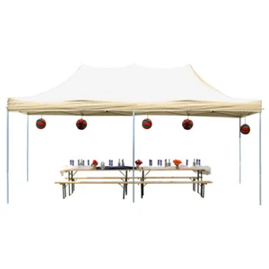 Faltpavillon 3x6 m Pavillon Marktstand Partyzelt Gartenzelt in beige - Bild 1 von 8