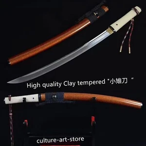 Unokubi Zukiri Clay tempered T10 Steel Japanese  ”小雉刀“Hand Grind Sharp - Picture 1 of 10