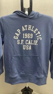 NWT Gap Kids Boy's Logo Hoodie Sweatshirt Dutch Blue Medium (8) - Picture 1 of 10