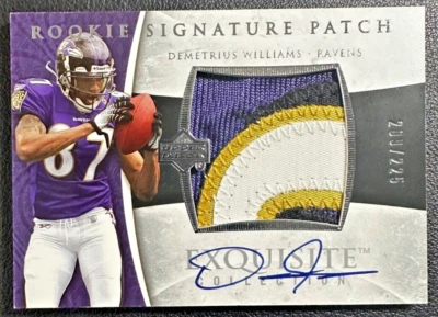 DEMETRIUS WILLIAMS 2006 UD Exquisite Collection Rookie Patch Autograph 209/225 - Image 1 of 2