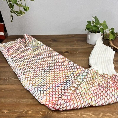 Manta cola de sirena multicolor adolescente a adulto Foto 1 de 4