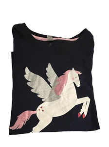 Joules Navy Blue Unicorn LS Shirt - Size 12 - Picture 1 of 6