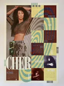 Original 1988 Cher Promotional Calendar Poster 22.5” x 33” Excellent Geffen SEXY - Picture 1 of 2