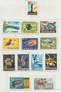 1965 Ghana Sc# 216-26 & C7-8. Nature, Floral, Animals. MH set Cv$21.25 - Picture 1 of 1