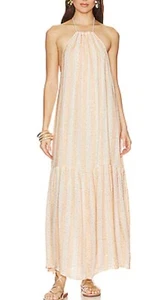 Zahara Kleid in Saint Barth Streifen Off White Beige Sommerkleid - Bild 1 von 8