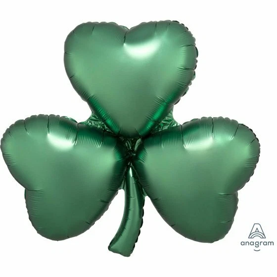 Фольгированный воздушный шар St Patrick's Day Party SuperShape атласный роскошный трилистник 73 см x 71 см - Изображение 1 из 1