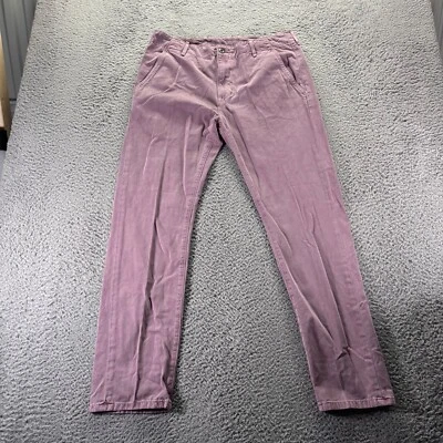 Pantalones chinos Levis para hombre 34x32 púrpura algodón calce ajustado solapas de bolsillo trasero Foto 1 de 4