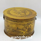 Old Chinese Antique brass jewelry box Flower and bird patterns brass box