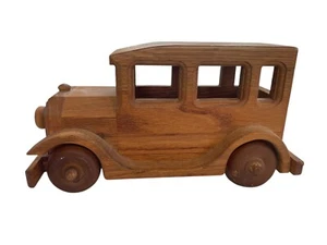Vintage 1979 Ol' Tyme Toys By Gayle E. Anderson Wooden Carved Model T - Picture 1 of 12