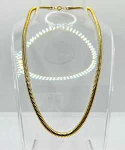 Minimalistische Gold Kette Vintage Style Schlangenoptik-Kette – 18K Vergoldet - Bild 1 von 4