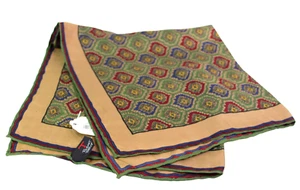 NEU MIT ETIKETT 16,5"x17" Robert Talbott MEHRFARBIG 100 % SEIDE TASCHE HERREN TASCHENTÜCHER (R12 - Bild 1 von 9