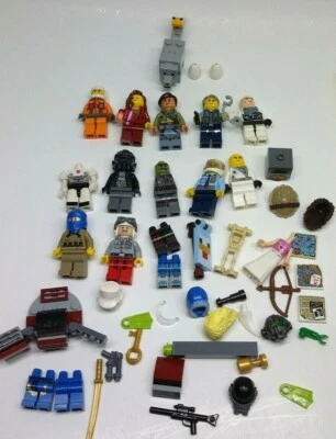 Lego Minifigure Set Pieces Parts Chase McCain Minecraft Wolf Chicken Helmets etc - Image 1 of 4