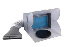 MINI CABINE DE PEINTURE CABINE D'ASPIRATION 3M³/MIN, ECLAIRAGE LED ET TUYAU D... - Photo 1/8