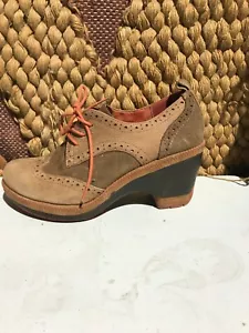 Jambu Seattle Sport Wedge Design Leather Oxford Shoes Brown Womens US Size 7.5M - Picture 1 of 8