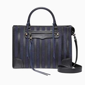 Rare Moon Suede Rebecca Minkoff Regan Leather Top Handle Satchel Crossbody Purse - Bild 1 von 15
