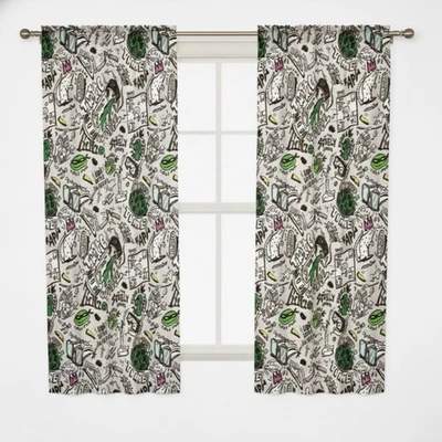 Tortugas Ninja Adolescentes Mutantes (42" x 63") 2 Piezas Cortinas de Ventana para Niños Foto 1 de 2