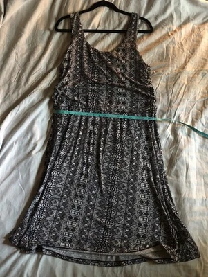 Vestido recto Y2K Faded Glory para mujer geométrico sin mangas blanco y negro talla XXL 20 Foto 1 de 3