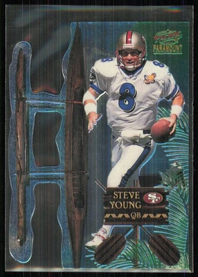 1998 Pacific Paramount Pro Bowl Die Cuts Rare Insert Steve Young 49ers #15 - Image 1 of 2