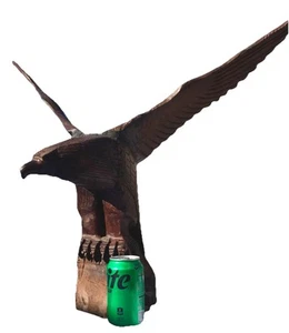 Vtg Hand Carved Wood American Bald Eagle Sculpture Statue Carving 20” 25” OOAK - Picture 1 of 24