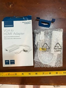 Insignia- HDMI to VGA Adapter - White NEW - Afbeelding 1 van 1