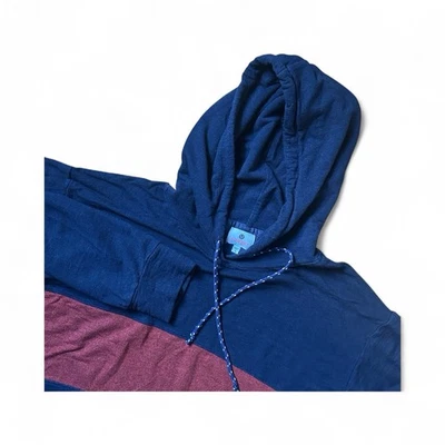 Sudadera con Capucha Sundry Para Mujer Grande Bloque de Color Rojo Azul Marino Cuadrada Dobladillo Borde Crudo Foto 1 de 4